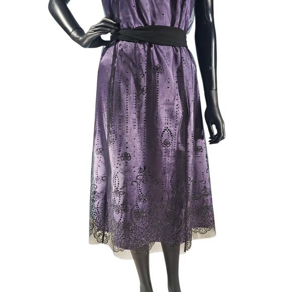 Purple/Black Sparkle Party Dress - Onyx Nites - Picture 2 of 8
